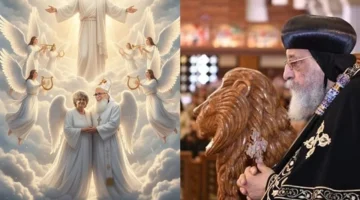 تعزية مؤثرة.. البابا تواضروس ينعى القمص إيليا نعيم وزوجته مع الوحدة القبطية في وداع مؤثر